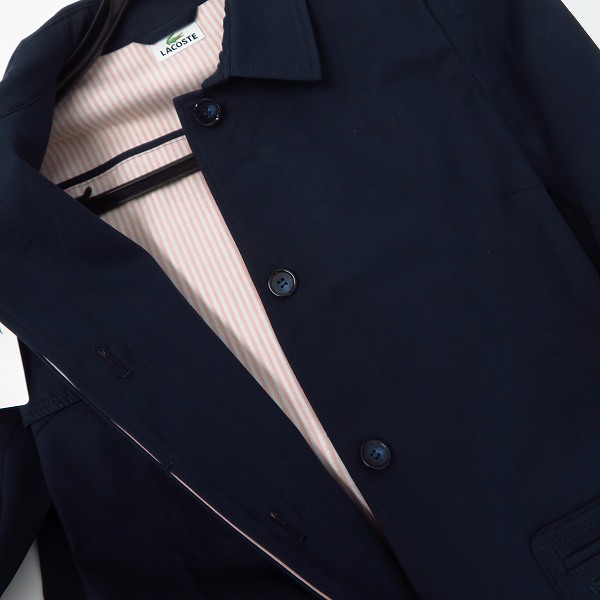 実際に弊社で買取させて頂いた【未使用】LACOSTE/ラコステ ステンカラーコート BF081E Size：42の画像 4枚目