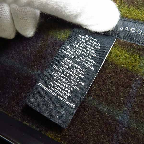 実際に弊社で買取させて頂いたMARC BY MARC JACOBS/マークバイマークジェイコブス 袖レザーダッフルコート M4001659/Ｓの画像 3枚目