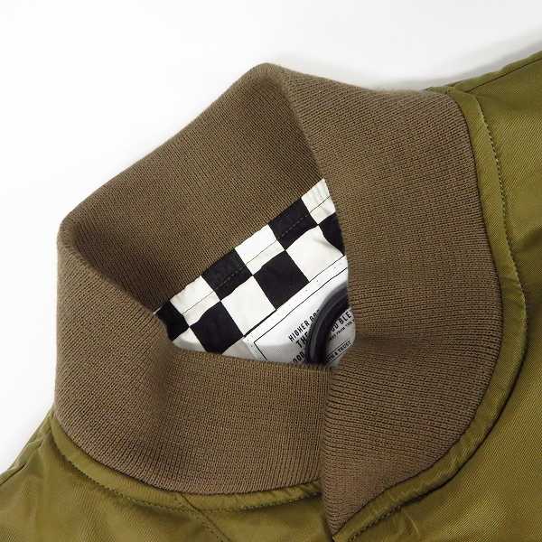 実際に弊社で買取させて頂いたCRIMIE/クライミー  裏地チェック ナイロン ミリタリー MA-1ジャケット C1E5-JK17/Mの画像 6枚目