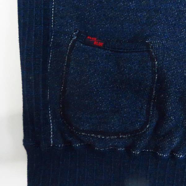 実際に弊社で買取させて頂いたBLUE BLUE/ブルーブルー INDIGO DYE インディゴ ポケット付き トレーナー 3の画像 5枚目