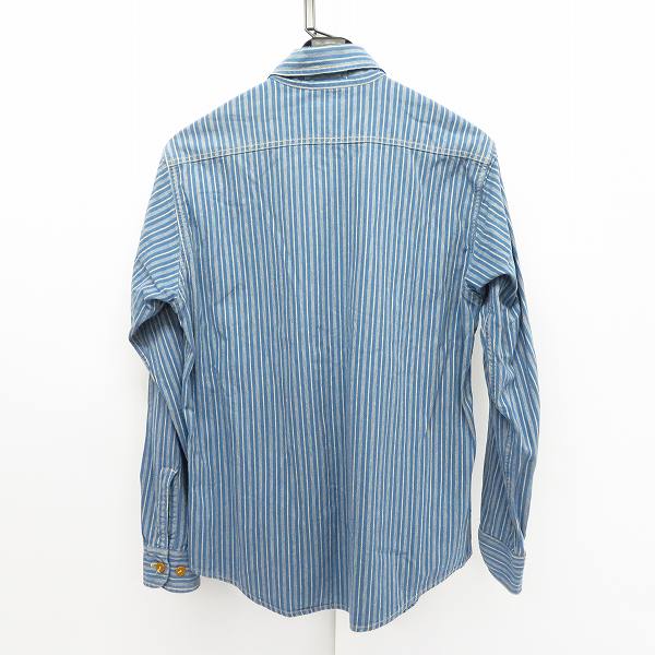 実際に弊社で買取させて頂いたSUGARCANE/シュガーケーン ストライプ 長袖 コットンシャツ/Lの画像 1枚目