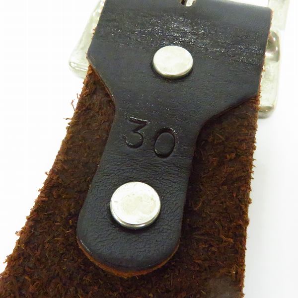 実際に弊社で買取させて頂いたHTC/Hollywood Trading Company/エイチティーシー レザーベルト ブラック/黒 Size：30の画像 4枚目