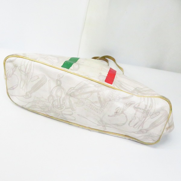 実際に弊社で買取させて頂いたcollection PRIVEE?/コレクションプリヴェ 総柄トートバッグ ホワイトの画像 2枚目