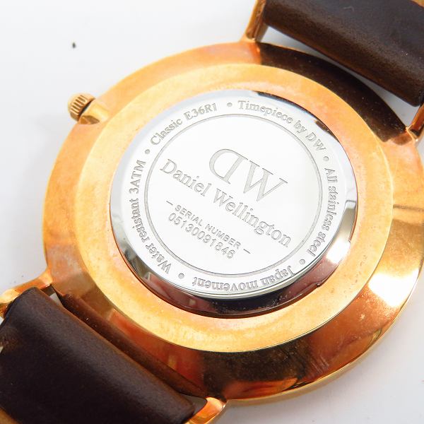 実際に弊社で買取させて頂いたDaniel Wellington/ダニエルウェリントン レザーベルト クォーツ/腕時計/ウォッチの画像 3枚目