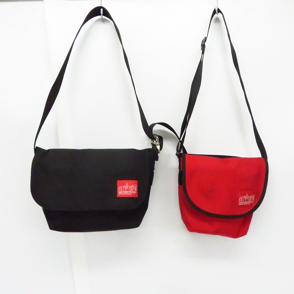 実際に弊社で買取させて頂いたMANHATTAN Portage/マンハッタンポーテージ CORDURA/コーデュラナイロン 黒/赤 ショルダーバッグ 2点セット