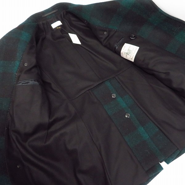 実際に弊社で買取させて頂いた【未使用】DRIES VAN NOTEN/ドリスヴァンノッテン FOX BROTHERS メルトンウール ロングＰコート/46の画像 2枚目