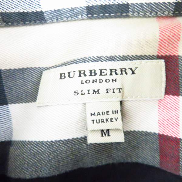 実際に弊社で買取させて頂いたBURBERRY LONDON/バーバリーロンドン ロゴ刺繍 裏地 チェック ボタンダウン長袖 シャツ/Mの画像 2枚目