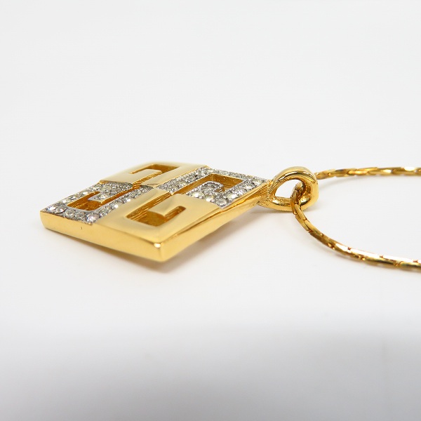 実際に弊社で買取させて頂いたGIVENCHY/ジバンシイ Gロゴ ラインストーン ネックレスの画像 2枚目