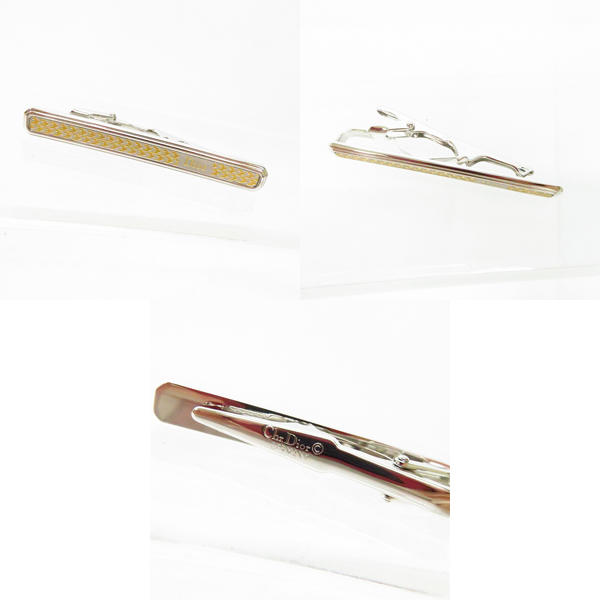 実際に弊社で買取させて頂いたChristian Dior/クリスチャンディオール ロゴ入り ネクタイピン/ピンバッジ/カフス 3点セットの画像 7枚目