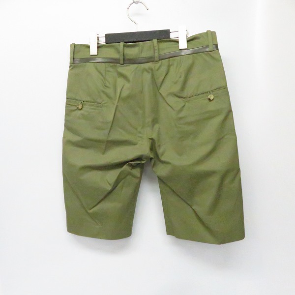 実際に弊社で買取させて頂いた【未使用】Hussein Chalayan/フセイン・チャラヤン SHORTS ショーツ/ハーフパンツ オリーブ YUR303/46の画像 1枚目