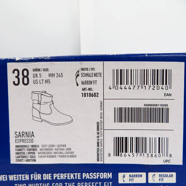 実際に弊社で買取させて頂いたBIRKENSTOCK/ビルケンシュトック SARNIA/サーニア ショートブーツ 1010602/38 の画像 9枚目