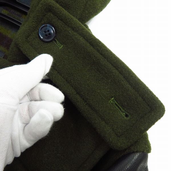 実際に弊社で買取させて頂いたMARC BY MARC JACOBS/マークバイマークジェイコブス 袖レザーダッフルコート M4001659/Ｓの画像 8枚目