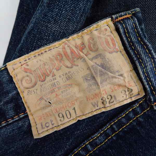 実際に弊社で買取させて頂いたSUGARCANE/シュガーケーン 901 スターペイント ダメージデニムパンツ/W32×L32の画像 2枚目