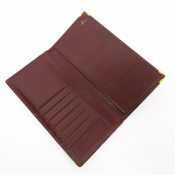 実際に弊社で買取させて頂いたCartier/カルティエ マストライン 二つ折り レザー長財布の画像 3枚目