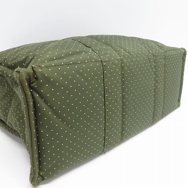 実際に弊社で買取させて頂いたHEAD PORTER/ヘッドポーター OLIVEDRAB トートバッグ ドットの画像 2枚目