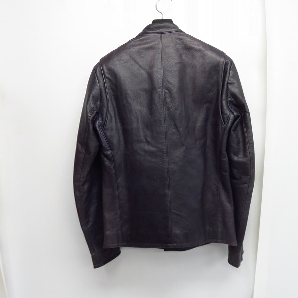 実際に弊社で買取させて頂いたLITHIUM HOMME/リチウム オム カウレザー シングルライダース ジャケット/46の画像 1枚目