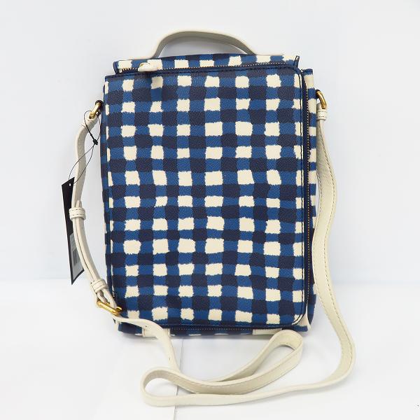 実際に弊社で買取させて頂いた【未使用】MARC BY MARC JACOBS/マークバイマークジェイコブス フラップショルダーバッグ WHITE BIRCH MULTI M6131010の画像 1枚目