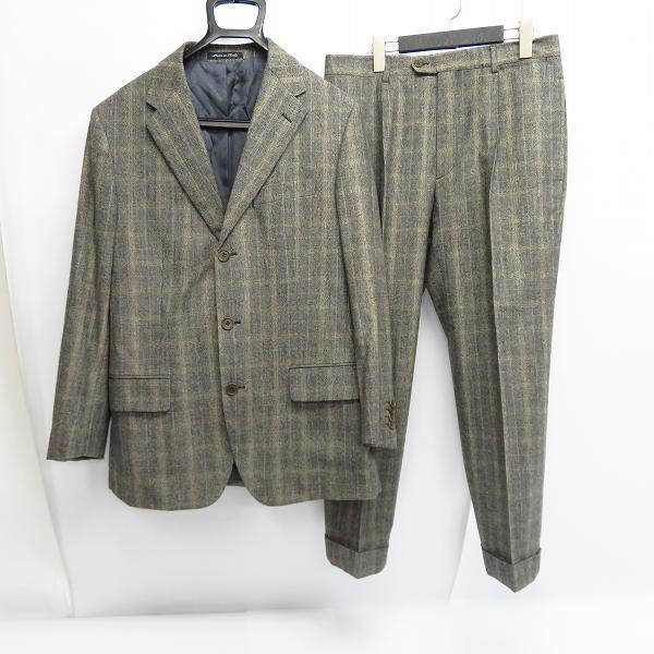 実際に弊社で買取させて頂いたBURBERRY LONDON/バーバリーロンドン ウール千鳥柄 スーツセットアップ/48