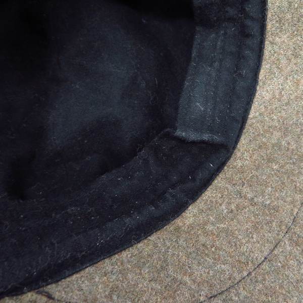 実際に弊社で買取させて頂いたSUGARCANE/シュガーケーン  アップルジャックキャップ ウールメルトン オリーブ SC01642の画像 7枚目