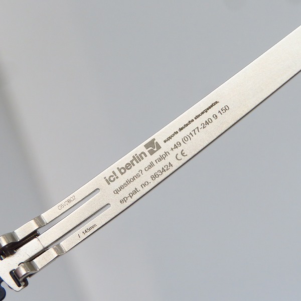 実際に弊社で買取させて頂いたic! berlin/アイシーベルリン Dr. Kauermann メガネフレーム  863424の画像 4枚目