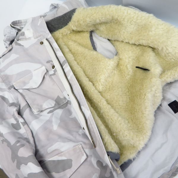 実際に弊社で買取させて頂いたAKM/エーケーエム カモフラ柄 ボアライナー ミリタリージャケット B055/Mの画像 2枚目