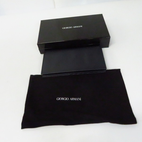 実際に弊社で買取させて頂いたGIORGIO ARMANI/ジョルジオアルマーニ ２つ折りレザー長財布の画像 8枚目