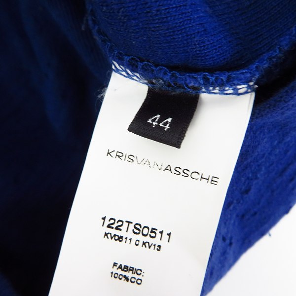 実際に弊社で買取させて頂いたKRISVANASSCHE/クリスヴァンアッシュ 胸ポケットTシャツ ユーズド加工/44の画像 3枚目