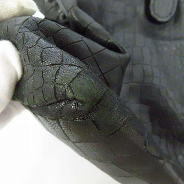 実際に弊社で買取させて頂いたGIORGIO ARMANI/ジョルジオアルマーニ ロゴ入り クロコ型押し トートバッグの画像 9枚目