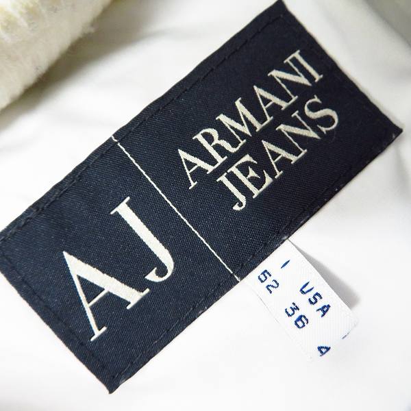 実際に弊社で買取させて頂いたARMANI JEANS/アルマーニジーンズ AJロゴ刺繍 収納フード ダウンジャケット US36の画像 2枚目