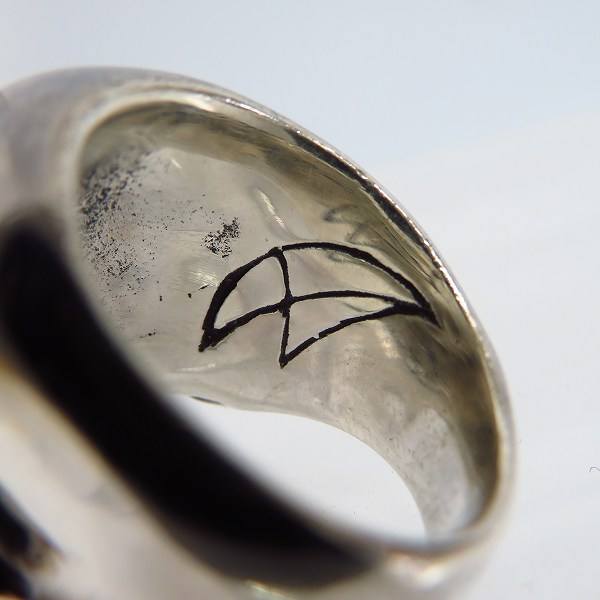 実際に弊社で買取させて頂いたCRAZY PIG/クレイジーピッグ LARGE EVIL SKULL/ラージ エビル スカルリング ＃27/15号の画像 7枚目