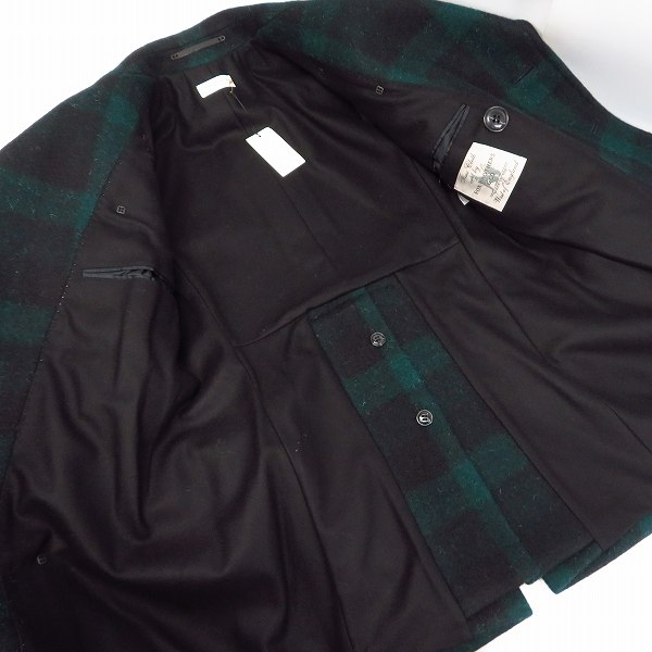 実際に弊社で買取させて頂いた【未使用】DRIES VAN NOTEN/ドリスヴァンノッテン FOX BROTHERS メルトンウール ロングＰコート/44の画像 2枚目