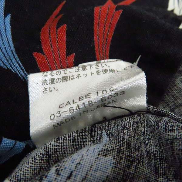 実際に弊社で買取させて頂いたCALEE/キャリー  オープンカラー 総柄 長袖 シャツ/Ｍの画像 4枚目