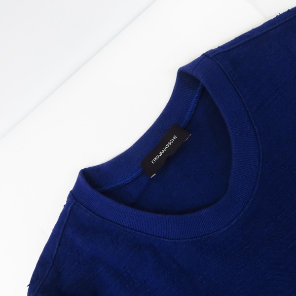 実際に弊社で買取させて頂いたKRISVANASSCHE/クリスヴァンアッシュ 胸ポケットTシャツ ユーズド加工/44の画像 4枚目