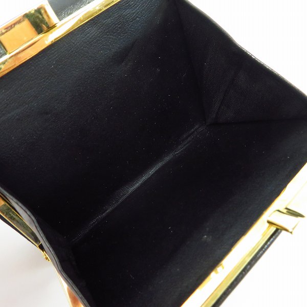 実際に弊社で買取させて頂いたGIVENCHY/ジバンシィ がま口 ロゴ型押しレザー 三つ折り財布の画像 4枚目