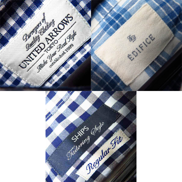 実際に弊社で買取させて頂いたユナイテッド・アローズ/シップス/エディフィス 長袖シャツ L/40/48 3点セットの画像 2枚目