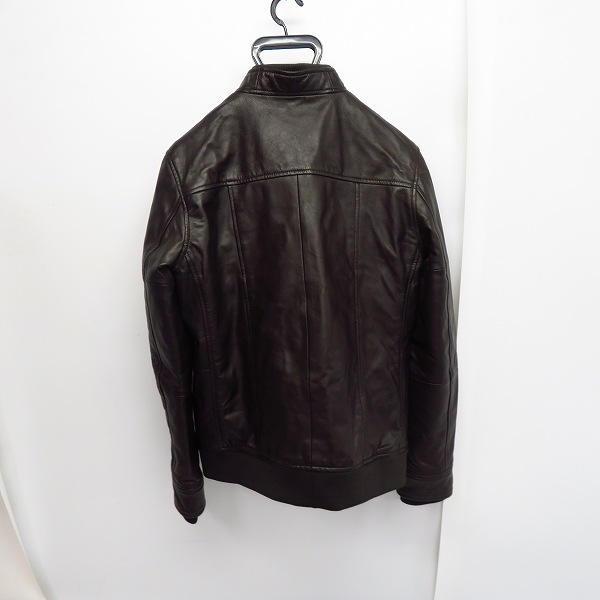 実際に弊社で買取させて頂いたAKM Contemporary/エイケイエムコンテンポラリー 羊革/シープスキン シングル ライダース ジャケット/Mの画像 1枚目