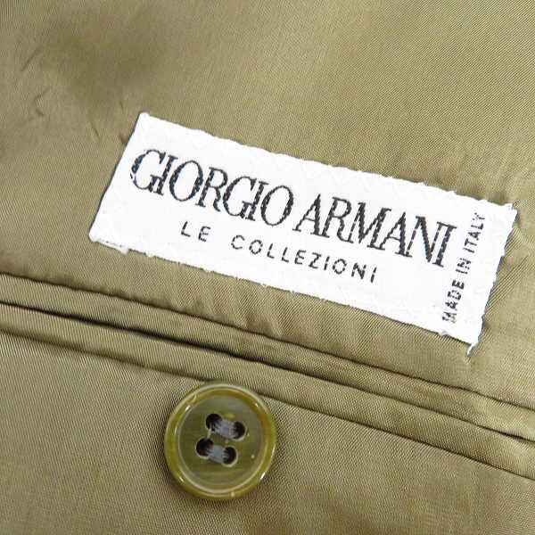 実際に弊社で買取させて頂いたGIORGIO ARMANI/ジョルジオアルマーニ ダブル テーラードスーツ セットアップ 48の画像 2枚目
