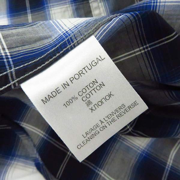 実際に弊社で買取させて頂いた【JPタグ】GIVENCHY/ジバンシィ バッククロスパッチワーク チェック柄長袖シャツ 38の画像 4枚目