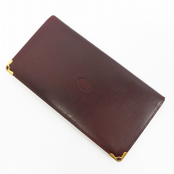 実際に弊社で買取させて頂いたCartier/カルティエ マストライン 二つ折り レザー長財布