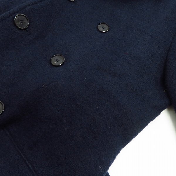 実際に弊社で買取させて頂いたARMANI JEANS/アルマーニジーンズ SLIM/スリム 袖ワッペン ウールPコート Sの画像 8枚目