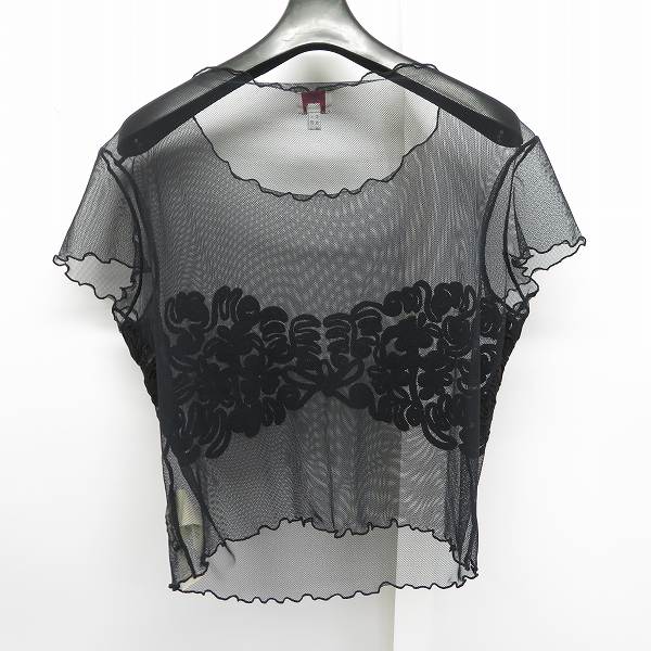 実際に弊社で買取させて頂いたARMANI JEANS/アルマーニジーンズ シースルー×刺繍 トップス 46の画像 1枚目