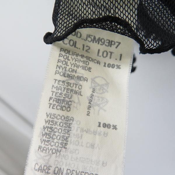 実際に弊社で買取させて頂いたARMANI JEANS/アルマーニジーンズ シースルー×刺繍 トップス 46の画像 4枚目