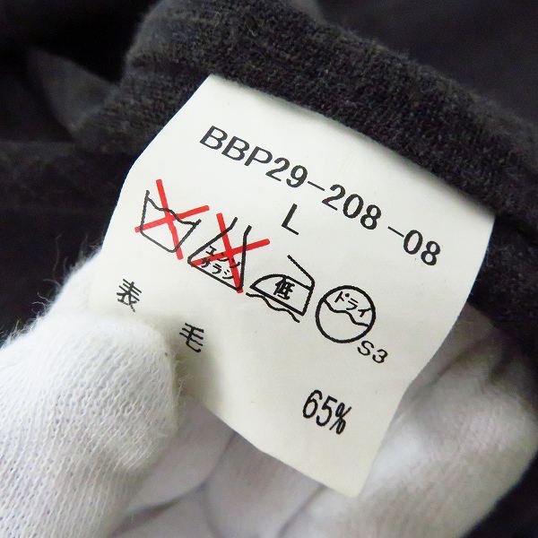 実際に弊社で買取させて頂いたBurberry LONDON/バーバリー ロンドン ウールリネン 5B ジャケット BBP29-208-08 size：Lの画像 3枚目