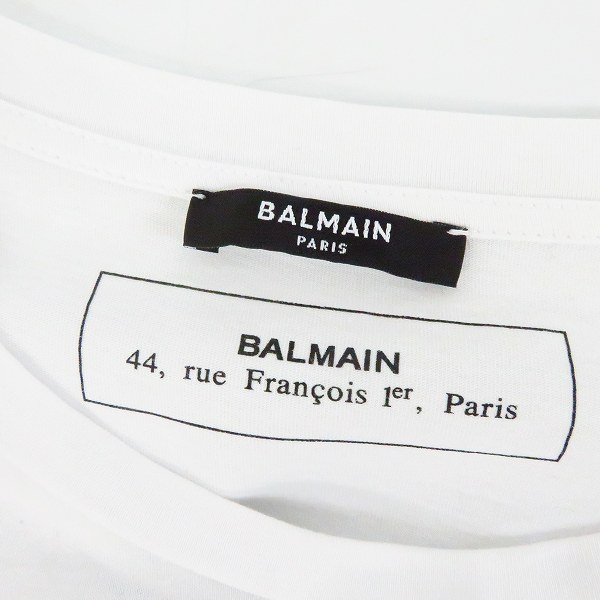 実際に弊社で買取させて頂いたBALMAIN/バルマン 20SS ロゴプリントTシャツ/Lの画像 2枚目