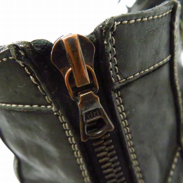 実際に弊社で買取させて頂いたBACKLASH/バックラッシュ サイドジップ レザーブーツの画像 5枚目