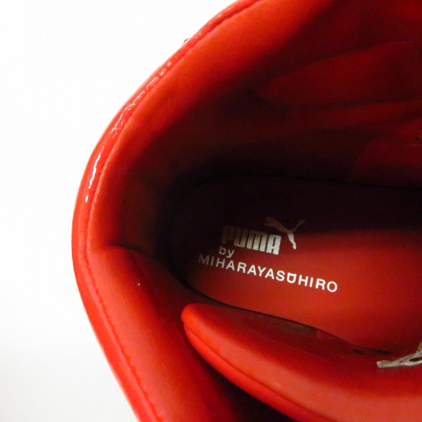 実際に弊社で買取させて頂いたPUMA×MIHARA YASUHIRO/プーマ×ミハラヤスヒロ ハイカットスニーカー 赤/28.0の画像 4枚目
