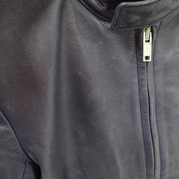 実際に弊社で買取させて頂いたLITHIUM HOMME/リチウム オム カウレザー シングルライダース ジャケット/46の画像 8枚目