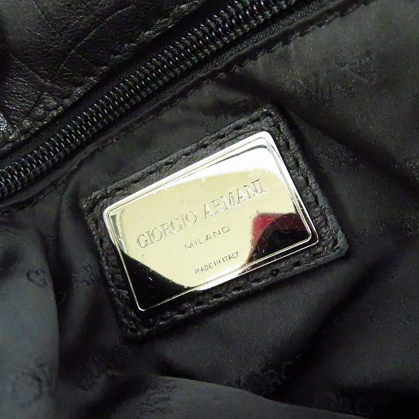 実際に弊社で買取させて頂いたGIORGIO ARMANI/ジョルジオアルマーニ ロゴ入り クロコ型押し トートバッグの画像 4枚目