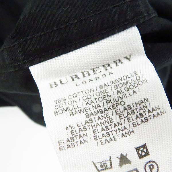 実際に弊社で買取させて頂いたBURBERRY LONDON/バーバリーロンドン ロゴ刺繍 裏地 チェック ボタンダウン長袖 シャツ/Mの画像 3枚目