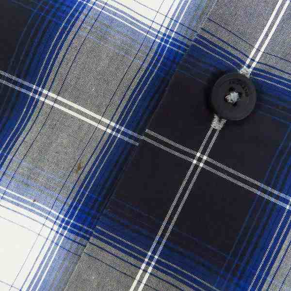 実際に弊社で買取させて頂いた【JPタグ】GIVENCHY/ジバンシィ バッククロスパッチワーク チェック柄長袖シャツ 38の画像 7枚目